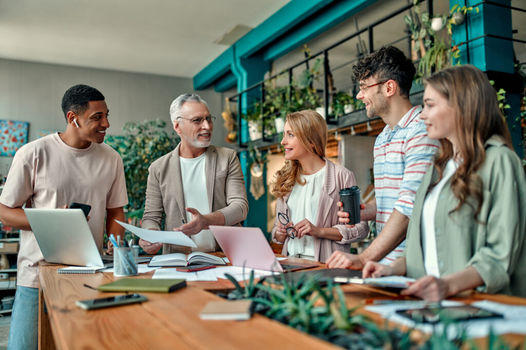 Group of people working in office